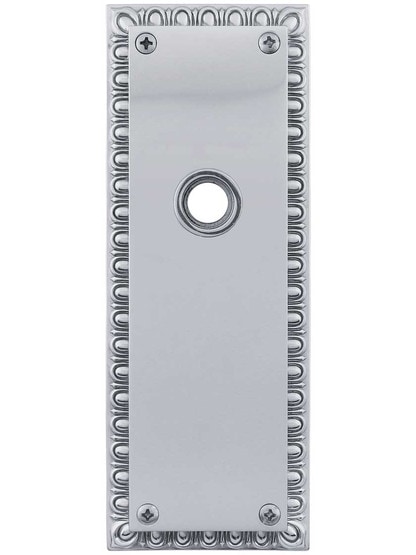 Ovolo Forged-Brass Back Plate in Polished Chrome.